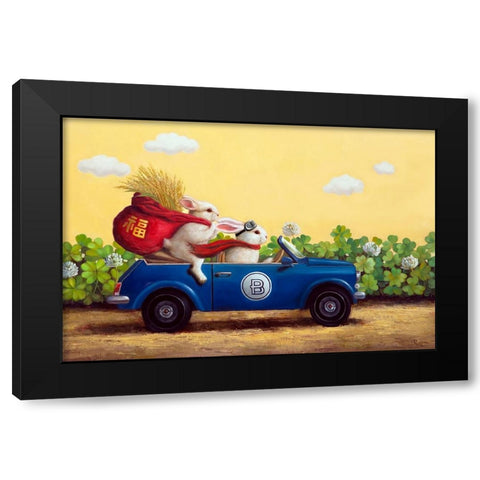Family Drive Black Modern Wood Framed Art Print with Double Matting by Heffernan, Lucia