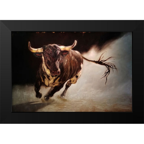El Toro 2 Black Modern Wood Framed Art Print by Heffernan, Lucia