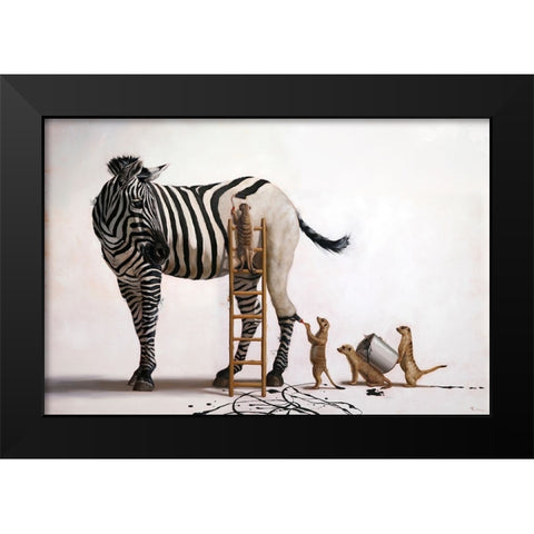 The Paint Job Black Modern Wood Framed Art Print by Heffernan, Lucia