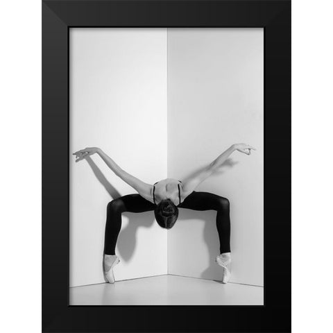 Dance Black Modern Wood Framed Art Print by PhotoINC Studio