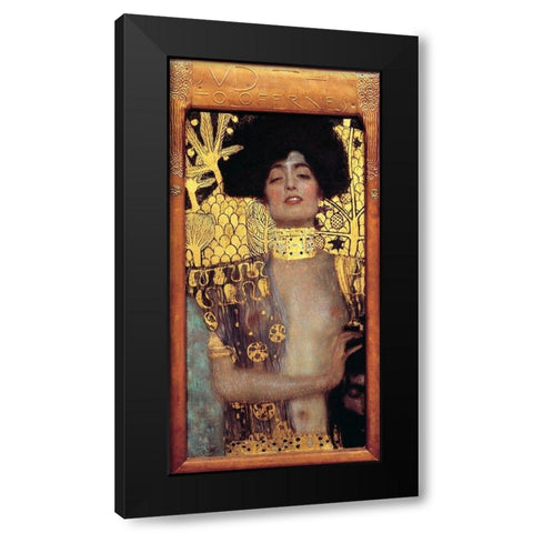 Judith I Black Modern Wood Framed Art Print with Double Matting by Klimt, Gustav