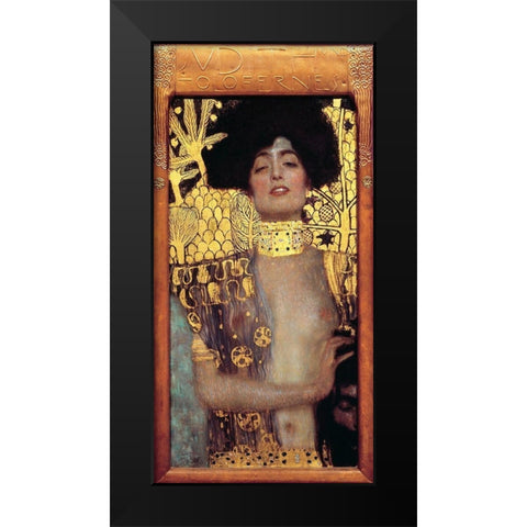 Judith I Black Modern Wood Framed Art Print by Klimt, Gustav