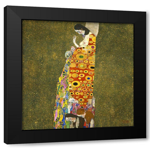Hope II, 1907-1908 Black Modern Wood Framed Art Print with Double Matting by Klimt, Gustav
