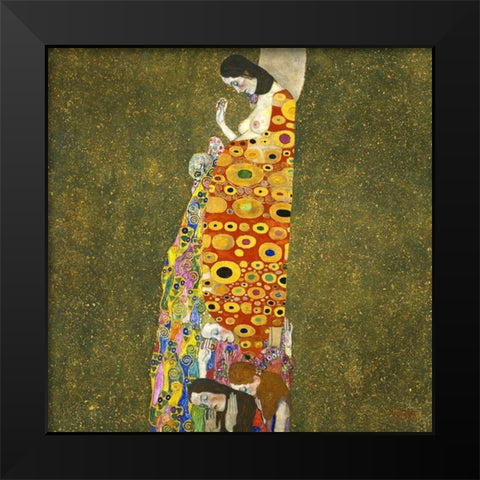 Hope II, 1907-1908 Black Modern Wood Framed Art Print by Klimt, Gustav