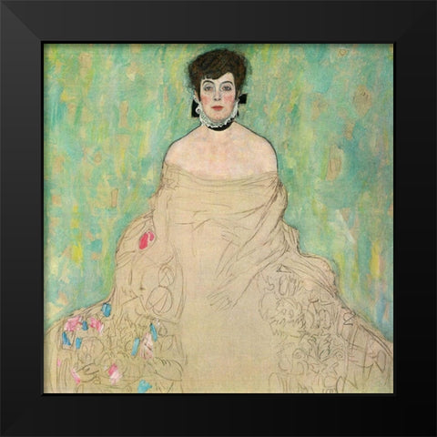 Portrait of Amalie Zuckerkandl, 1917-1918 Black Modern Wood Framed Art Print by Klimt, Gustav