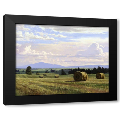 Fresh Cut Hay Black Modern Wood Framed Art Print with Double Matting by Moore, Jay