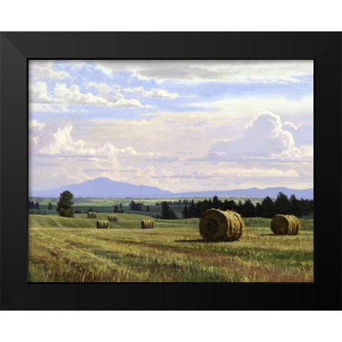 Fresh Cut Hay Black Modern Wood Framed Art Print by Moore, Jay