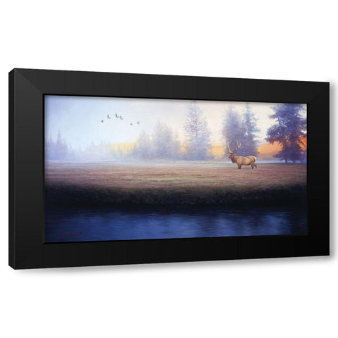 Morning Splendor Black Modern Wood Framed Art Print by Manocchia, Adriano