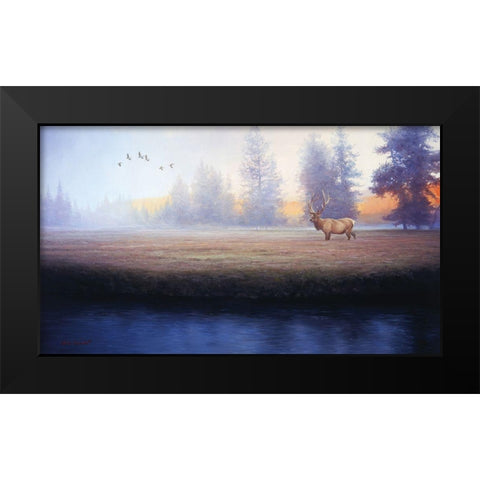 Morning Splendor Black Modern Wood Framed Art Print by Manocchia, Adriano