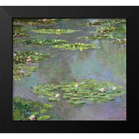 Nymphe as, 1905 Black Modern Wood Framed Art Print by Monet, Claude