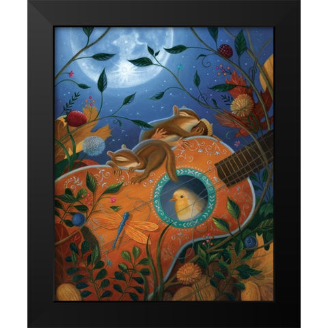 Dandelion Dreams Black Modern Wood Framed Art Print by Matarazzo, Gina