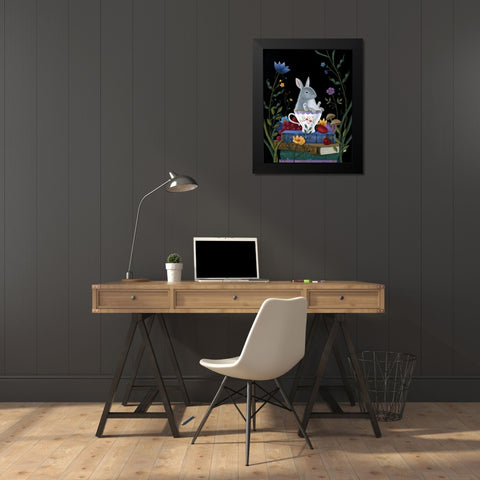 Lily’s Predicament Black Modern Wood Framed Art Print by Matarazzo, Gina