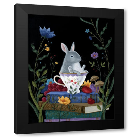 Lily’s Predicament Black Modern Wood Framed Art Print by Matarazzo, Gina