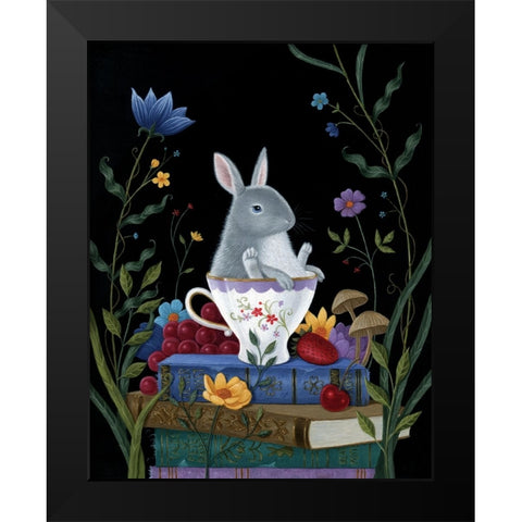 Lily’s Predicament Black Modern Wood Framed Art Print by Matarazzo, Gina