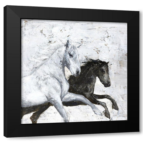 Wild Horse 2 Black Modern Wood Framed Art Print with Double Matting by Design Fabrikken