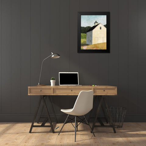 Hillside Barn Black Modern Wood Framed Art Print by Nicoll, Suzanne