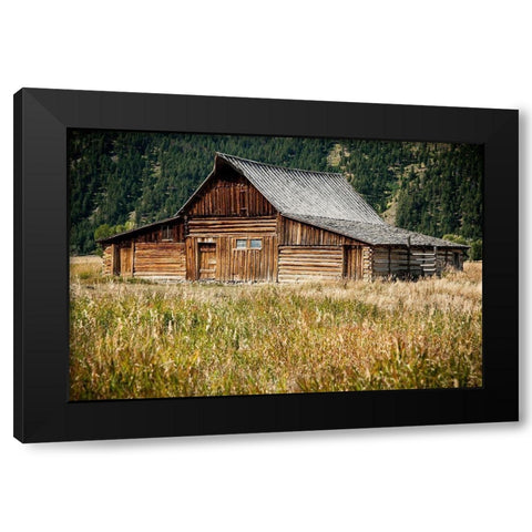 Teton Barn Black Modern Wood Framed Art Print by Oldford, Tim
