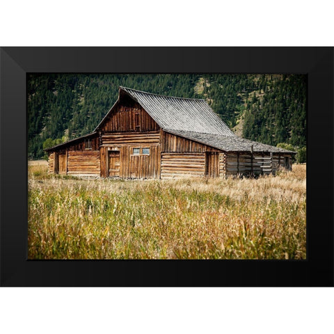 Teton Barn Black Modern Wood Framed Art Print by Oldford, Tim