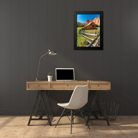 Utah Barn Black Modern Wood Framed Art Print by Oldford, Tim