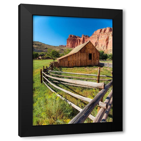 Utah Barn Black Modern Wood Framed Art Print by Oldford, Tim