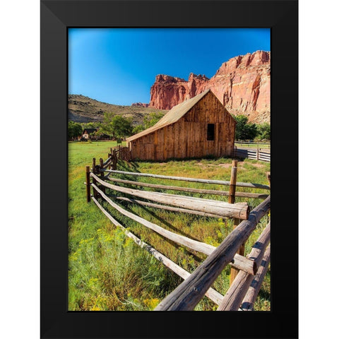 Utah Barn Black Modern Wood Framed Art Print by Oldford, Tim