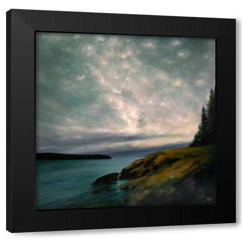 Celestial Black Modern Wood Framed Art Print with Double Matting by Parent, Joanne