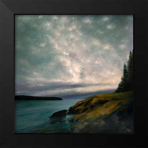 Celestial Black Modern Wood Framed Art Print by Parent, Joanne