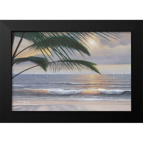 Paradisio Black Modern Wood Framed Art Print by Romanello, Diane