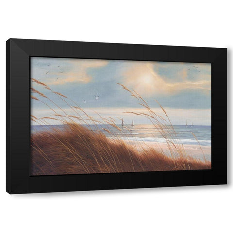 Sailboat Breezeway Black Modern Wood Framed Art Print by Romanello, Diane