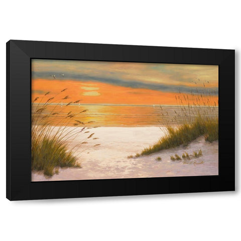 Summer Sunset Black Modern Wood Framed Art Print by Romanello, Diane