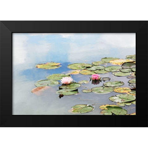 MonetÃÂs Garden Black Modern Wood Framed Art Print by Ryan, Brooke T.