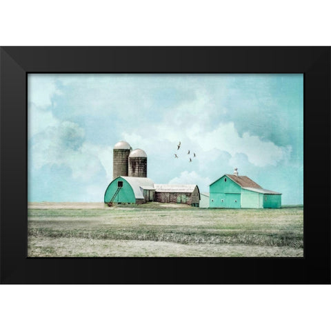 Aqua Barns Black Modern Wood Framed Art Print by Ryan, Brooke T.