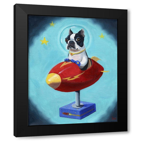 Boston Rocket Black Modern Wood Framed Art Print by Rubenacker, Brian