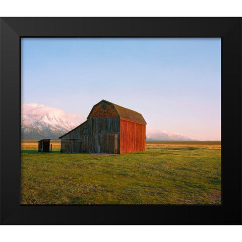 The Ol Barn Black Modern Wood Framed Art Print by Rapson, Sol