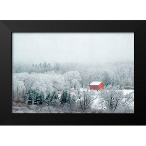Red Barn Black Modern Wood Framed Art Print by Ryan, Brooke T.