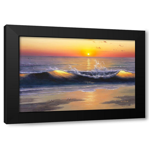 Sunset Nights Black Modern Wood Framed Art Print by Romanello, Diane