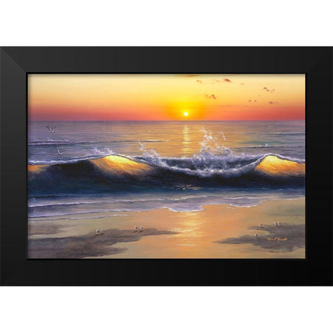 Sunset Nights Black Modern Wood Framed Art Print by Romanello, Diane
