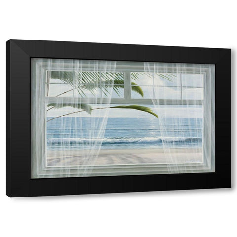View of the Tropics Black Modern Wood Framed Art Print with Double Matting by Romanello, Diane