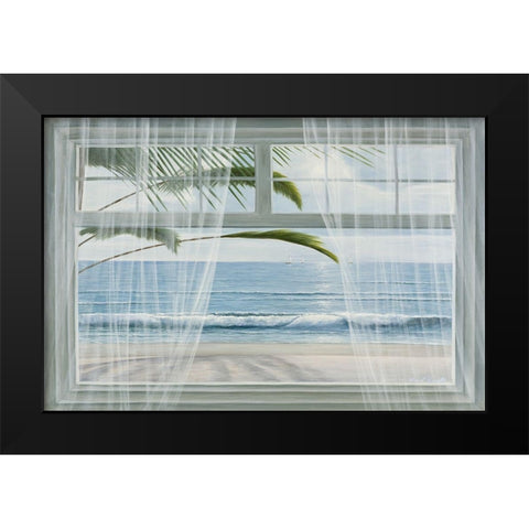 View of the Tropics Black Modern Wood Framed Art Print by Romanello, Diane