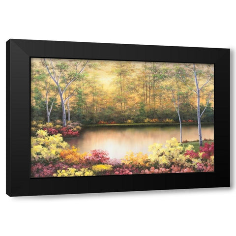 Bursting in Autumn Black Modern Wood Framed Art Print by Romanello, Diane