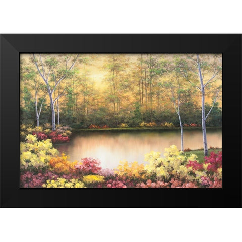 Bursting in Autumn Black Modern Wood Framed Art Print by Romanello, Diane