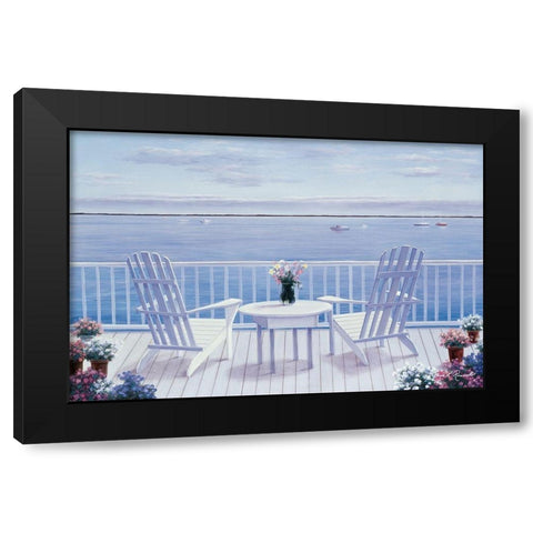 Lazy Afternoon Black Modern Wood Framed Art Print with Double Matting by Romanello, Diane