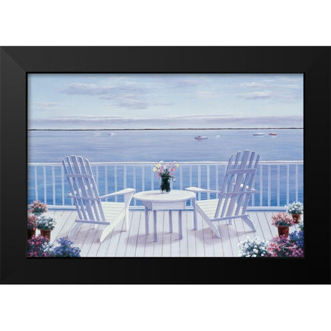Lazy Afternoon Black Modern Wood Framed Art Print by Romanello, Diane