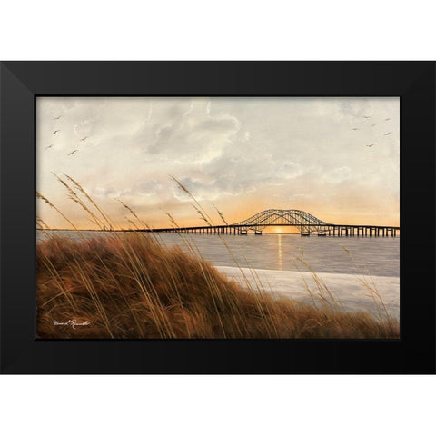 View of Captree Bridge Black Modern Wood Framed Art Print by Romanello, Diane