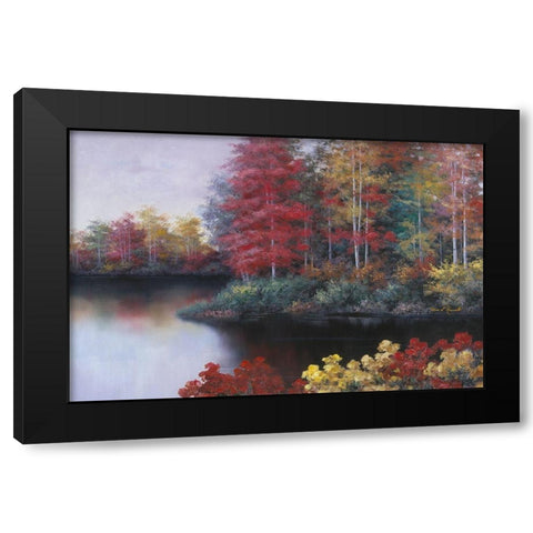 Changes Black Modern Wood Framed Art Print with Double Matting by Romanello, Diane