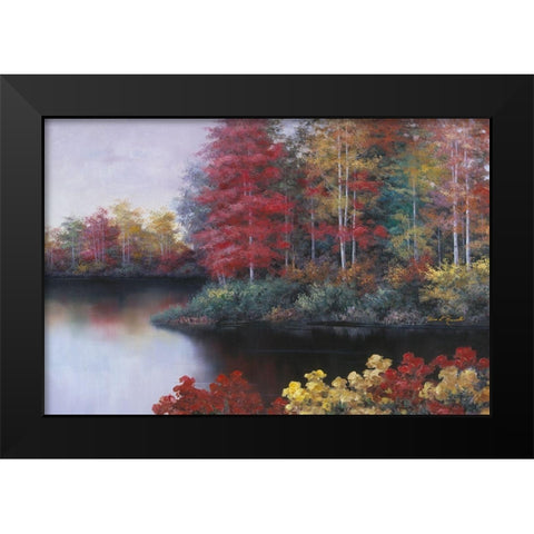 Changes Black Modern Wood Framed Art Print by Romanello, Diane