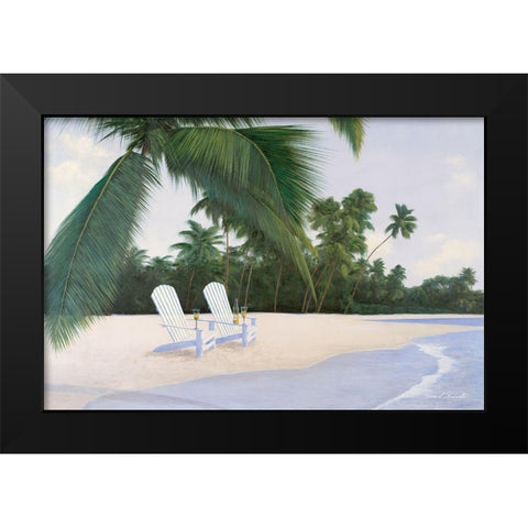 Island Hideaway Black Modern Wood Framed Art Print by Romanello, Diane