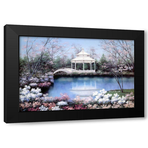 Now and Forever Black Modern Wood Framed Art Print by Romanello, Diane