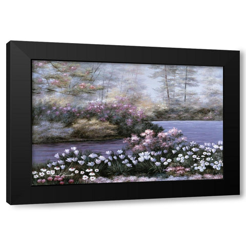 Still Waters Black Modern Wood Framed Art Print by Romanello, Diane
