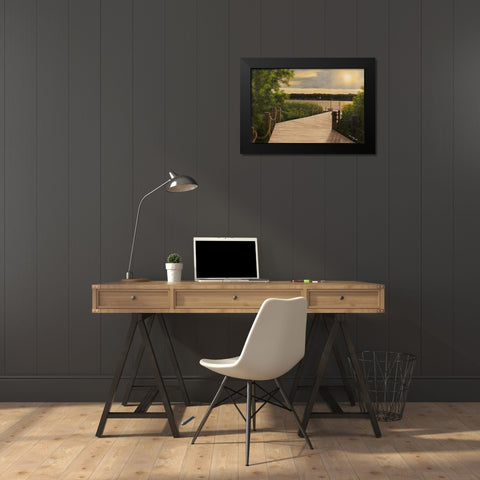 Almost There Black Modern Wood Framed Art Print by Romanello, Diane